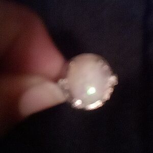 Beautiful Faux Opal stone surrounded by cz diamonds ring sz 6 (Faux Opal)